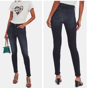 MOTHER The Looker Crop Jeans Dark Wash